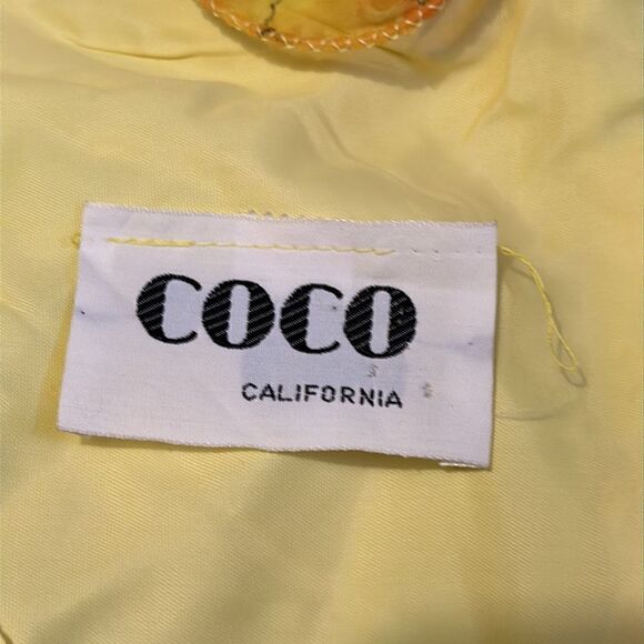 Coco California vintage yellow and green floral maxi dress. No size tag. - Picture 10 of 12